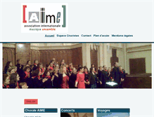 Tablet Screenshot of chorale-aime.com
